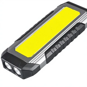 Rechargeable Magnetic Flashlight 1000LM 2x2000mAh Handheld Light Camping Hiking Travel Night Use Emergency Adjustable Beam Red
