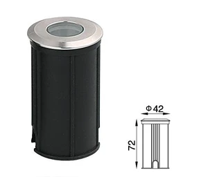 Refined RF-MD42-1W IP68 Recessed Light 304 Stainless Steel LED Inground Underwater Pool Light for Landscape with RGB Color