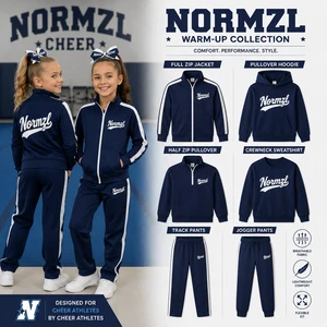 Factory OEM Team Jackets Pants Cheer Practice Wear Set Dance Training Wear Cheerleading Warm-Up Tracksuit