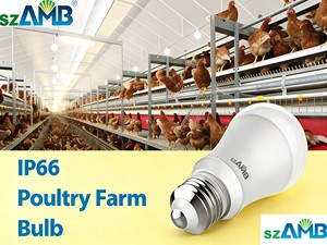 Chicken Farm LED Light Aluminum Poultry Bulb Flicker-Free 0-100% Dimming 5 Years Warranty