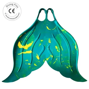 Hot Sale New Professional Durable Silicone Mermaid Monofin Training Diving Flippers For Kids & Adults In Stock