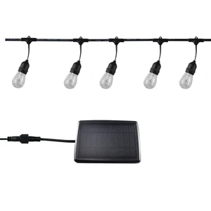 Commercial Grade IP65 15m Copper LED Holiday Lighting Outdoor S14 String Lights Rechargeable Feature For Patio Garden Wedding