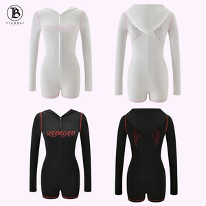 2026 Custom Logo Body Fit Rompers Jumpsuits One Piece Yoga Gym Jumpsuit Zipper Romper Summer Sport Style Active Wear Bodysuits