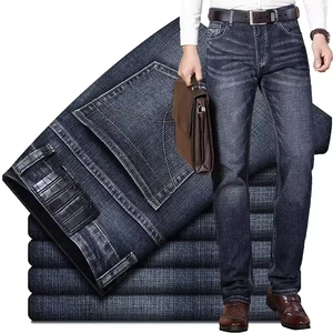 Hot Sale Jeans Stacked Denim Pants Summer Pants Mens Stretch Custom Men's Straight Jeans Casual Trousers Large Size Men's Denim
