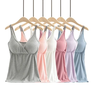 Large Size Modal Maternity Singlet Good Stretch Soft Breastfeeding Camisole Pregnant Women's Nursing Vest Tank Top M-XXXL
