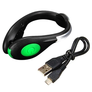 USB Rechargeable LED Safety Shoes Clip Lights Flashlight for Running Cycling Biking Walking