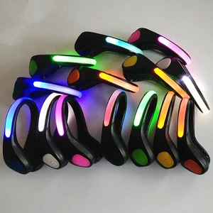 Outdoor Luminous Night Warning LED Bright Flash Light Shoes Decoration Colourful Running Cycling Bike Safety LED Shoe Clip