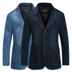Men's Casual Slim Fit Denim Jacket Size 4XL Single Breasted Closure Formal Business Coat Autumn Brand Clothing New Men's Jacket