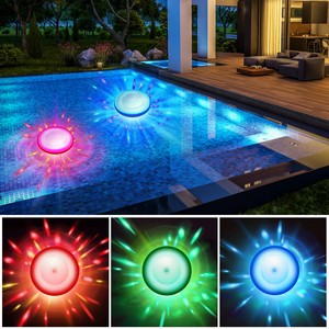 High Quality Plastic IP67 LED Water Float Lamp Outdoor Decorative Night Light for Parties Battery Powered Dimmable