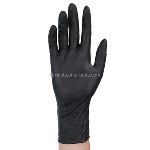 Xiaotu Cheap 4Mil Wholesale Manufacturers Nitrile Powder Free Washing Safety Hand Kitchen Household Disposable Gloves