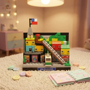 Custom Valparaiso Chile City Building Blocks Landmark Souvenir MOC Brick Toy Low MOQ OEM Custom Gift Quick Production