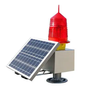 High Brightness Solar Aviation Obstruction Light Waterproof Aviation Warning Beacon Lamp
