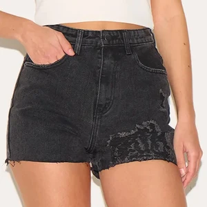 Custom logo denim shorts women high waist summer shorts casual shorts daily wear summer fashion supplier