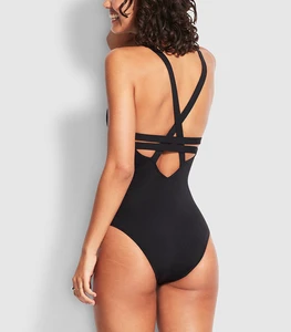 2025 New Summer Sporty Bikini One Piece Sets Women Swimwear Wholesale Swimsuit Bathing Suit Activewear Thong Manufacturer