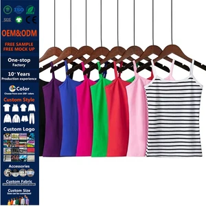 Custom Spring Summer Tank Tops Women Sleeveless Plus Size T Shirt Ladies Vest Singlets Camisole Cotton Ladies Vest 16 Colors 3XL