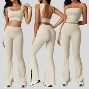 Women's High Waist Yoga Vest Tight Back Brushed Tube Top Sports Suit Fitness Wear for Hip Lift Breathable Beauty Sports Jumpsuit