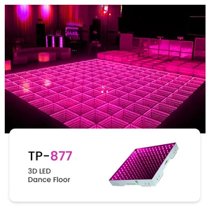 3d Infinity Led Dynamic Lights Floor Dance 50x50 Glass Mirror Personalized Wedding Dance Floor