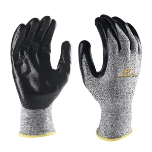 Industrial Safety Protection Anti-cut High-performance Nitrile Coated Customizable Color Work Gloves for Manufacturing Assembly