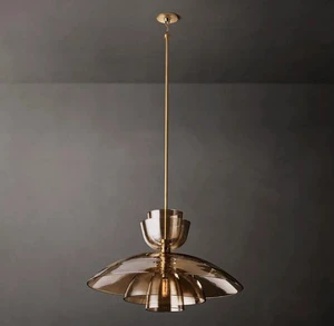 Modern Luxury American Designer Decorative Lighting E26 LED Dimmable Pendant Light Villa Room Glass Restaurant Chandelier Lamps