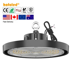 Hofoled Workshop Bay Light 100W 150W 200W 240W Commercial Bay Lighting Round Pendant Lamp UFO High Bay Led Lights