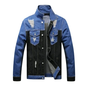 Top Selling Men's Denim Jackets Jeans Denim Made Customized Winter Jean Jackets With OEM Services Denim Men's Jackets