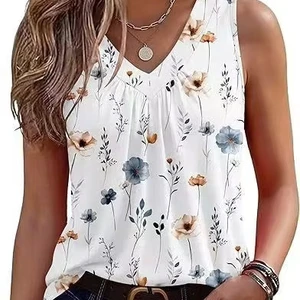 2026 Summer Spring New Sleeveless Printed Vest for Women Loose Casual Fashion Top