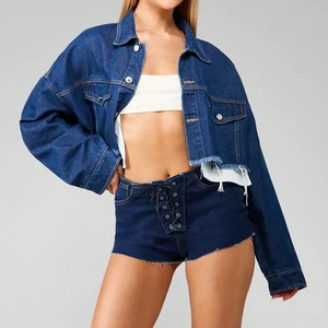 High Quality Custom Vintage Mid Waist Casual Formal Women's Denim Shorts Eco-Friendly Summer Spandex/Cotton Regular Fit Quick