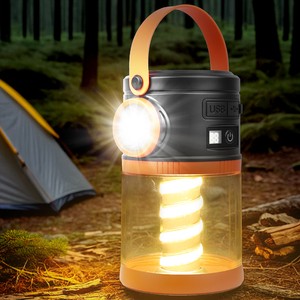 Portable LED Camping Solar Light with Battery Bright White ABS Body Flashlight Hiking Lamp for Garden Outdoor & Camping