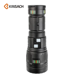 KINSACH Brand Wholesale Type-c Charging Telescopic Focusing 60w White Laser Lamp Beads Bright Aluminum Alloy Flashlight