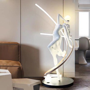 Artistic Sculpture Floor Lamp LED E27 Resin Modern Design for Hotels Clubs Galleries Lobbies Showrooms Creative Figurative