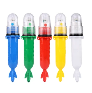 IP68 Battery Operated Fishing Rod with Green & Blue LED Net Lights Fish Attraction Lure for Underwater Fishing Lamp