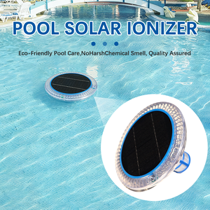 Latest SR007 Solar Pool Ionizer Portable With Dynamic LED Lights 35000 Gallon Capacity For Pool Spa Pond Water Care