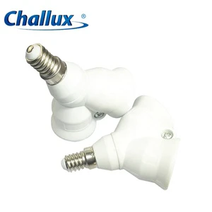 Dual E27 Base Led Socket Adapter Light Lamp Bulb Holder E14-2E27