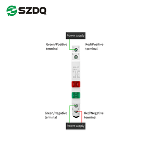 Durable Plastic Indicator Light with IP20 Protection Green/Red LEDs 30,000 Hours Lifespan HD9-2T SZDQ