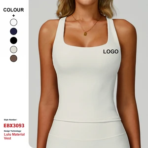 Ribbed Yoga Vest Tight Back High-Intensity Sports Top Women Outdoor Running Fitness Clothes Custom Quick-Drying Workout Yoga Bra