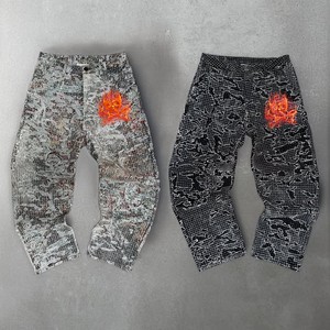 DiZNEW .2026 Men Jeans Elastane Denim Damage Effect Caused by Manual Grinding of the Stone Mill High-quality Men's Jeans