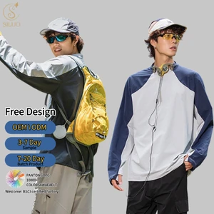 New Men's Custom Plus Size Outdoor Quick Dry Long Sleeve Jacket Moisture Wicking UV Protection Zipper Hiking Running Fishing