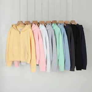 450GSM 100% Cotton Custom Women Crop Top Casual Camiseta Oversize Women's Hoodies & Sweatshirts Cropped Oversize