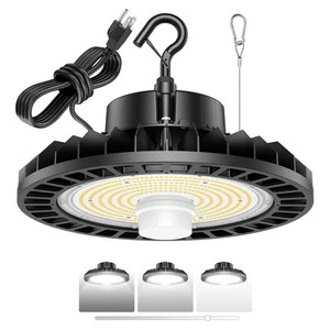 High Bay Lighting 150W-500W 3Power & 3CCT Adjustable LED UFO High Bay Light 150lm/w IP65 Waterproof Industrial Warehouse