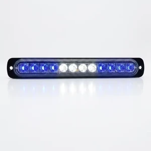 12 LED Multi-Flash IP67 Rated 7.5inch Emergency Warning Lamp 10-30V Flashing Turn Signal Light Bar for Commercial Truck Trailer