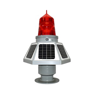 Long View Distance Solar LED Aviation Safety Marker Light Weatherproof High Altitude Obstacle Warning Lamp For Bridge Structure