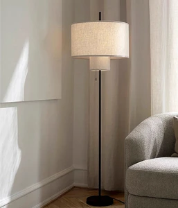 Modern Simple Home Fabric LED Floor Lamp Eye Protection Night Lamp for Living Room Study Room Sofa side Standing Lamp