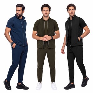 3 Piece Vest Casual Herren Outfit Set Mit Mercerized Cotton T-Shirt Combination T-Shirt Tracksuit For Mens