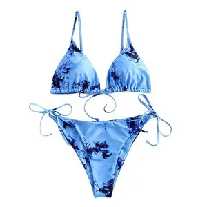 New Summer Bathing Suit Beachwear Womens Sexy Push up Bikini Set High Waisted Swimsuit Florals Bathing Suit Swimwear