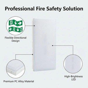 3-Hour Lithium Battery Backup LED Exit Sign Emergency Light Double Sided IP20 220V Rechargeable Fire Escape Indicator