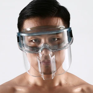 Breathable Anti-Splash Fog Eye Protection Safety Goggles with Detachable Full Face Shield Mask for Labor Work