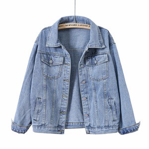 S-5XL Women's Denim Jean Jacket Women Casual Outwear Fall Jacket Denim Button up Coat Oversize Denim Jacket for Ladies