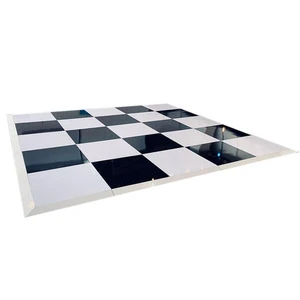 Portable Dance Floor 20X20ft Black and White Checkered Dance Floor for Wedding Party Venue Decoration