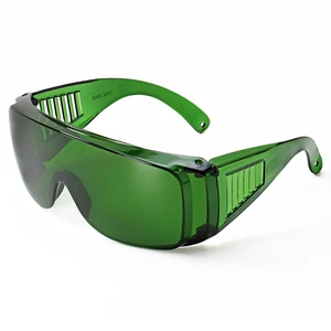 Custom ANSI EN166 PC Lens Anti-Impact Safety Work Glasses Green Laser UV400 Protection Goggles Side Shields Eyewear Protect Eyes
