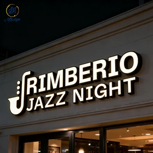 Exterior Decoration LED Lights Sign 3D Metal Letter Signage Custom Storefront Logo Light Sign Board Waterproof IP65 App Control